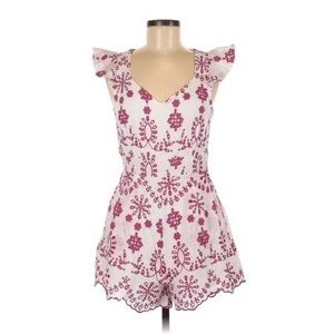 June & Ivy Pink Eyelet Romper